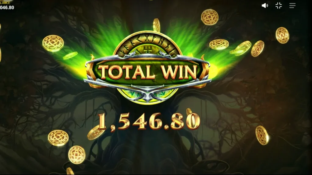 Interface do jogo de slot Loki’s Descendants com temática sombria nórdica